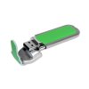 USB 3.0- флешка на 32 Гб с массивным классическим корпусом, зеленый/серебристый