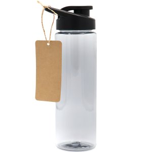 Пластиковая бутылка Ronny To Go с биркой, чёрная Пластиковая бутылка Ronny To Go с биркой, чёрная