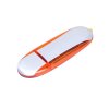 Флешка 3.0 промо овальной формы, 32 Гб, серебристый/оранжевый