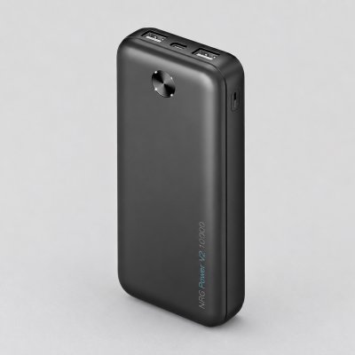 Внешний АКБ NRG Power V2 10000 мА-ч, 2A, 2xUSB, черный, Deppa