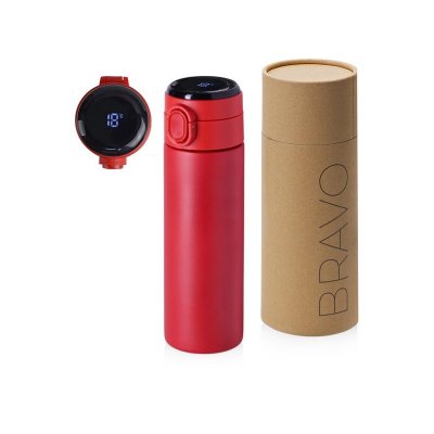 Вакуумная термокружка Waterline с медной изоляцией Bravo, 400 мл, тубус, красный