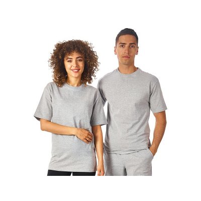 Футболка из френч терри Warsaw унисекс 220гр, серый меланж