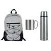 Подарочный набор с термосом и кружкой, серебристый/серый