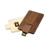 USB 2.0- флешка на 32 Гб в виде деревянной карточки с выдвижным механизмом, коричневый