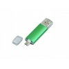 USB 2.0/micro USB- флешка на 64 Гб, зеленый