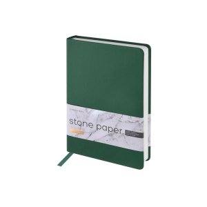 Ежедневник с каменной бумагой недатированный А5 Carrara, зеленый