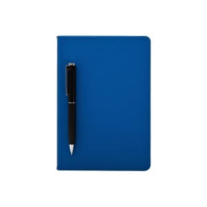 Бизнес-блокнот С3 софт-тач с магнитом, твердая обложка, 128 листов, синий