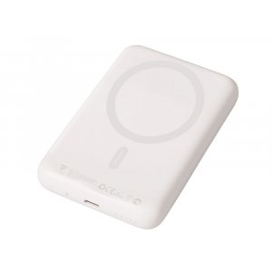 Магнитный внешний беспроводной аккумулятор Polarix, QC/PD, 10000 мАч, слоновая кость Магнитный внешний беспроводной аккумулятор Polarix, QC/PD, 10000 мАч, слоновая кость