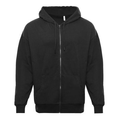 Толстовка STAN Oversize Zip с капюшоном футер без начёса 240, 99, Чёрный