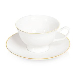 Чайная пара с золотой каймой, 200мл