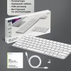 Беспроводная клавиатура Air Keyboard для MAC, Windows, 500 мАч, алюминий, белый, Deppa