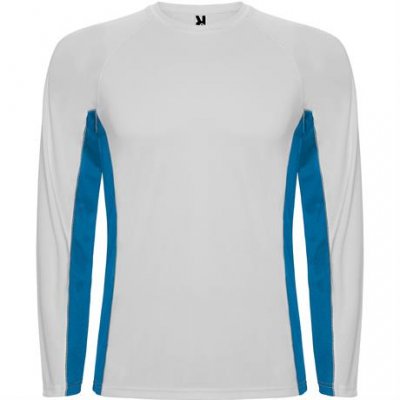 Спортивная футболка SHANGHAI L/S мужская, БЕЛЫЙ/КОРОЛЕВСКИЙ СИНИЙ M