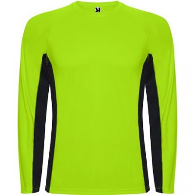 Спортивная футболка SHANGHAI L/S мужская, ФЛУОРЕСЦЕНТНЫЙ ЗЕЛЕНЫЙ/ЧЕРНЫЙ 2XL