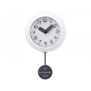 Настенные часы с маятником Pendulum, белый (уф печать)