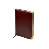 Ежедневник недатированный А5 Sidney Nebraska, бордовый (золотой обрез, золотые уголки)