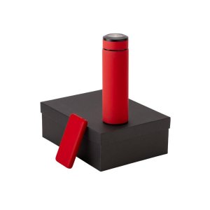 Подарочный набор с термосом и повербанком С2, красный