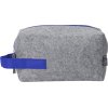 Косметичка из РПЕТ фетра с ручкой Felt, серый с синим
