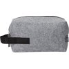 Косметичка из РПЕТ фетра с ручкой Felt, серый с черным