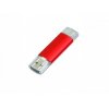 USB 2.0/micro USB- флешка на 64 Гб, красный