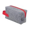 Косметичка из РПЕТ фетра с ручкой Felt, серый с красным