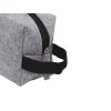 Косметичка из РПЕТ фетра с ручкой Felt, серый с черным