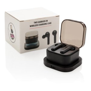 Наушники TWS в чехле с беспроводной зарядкой