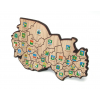 Панно «Карта Новосибирской области» в подарочной шкатулке - арт.ev1089.1