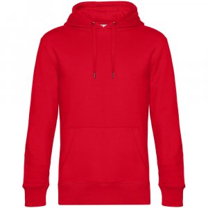 Толстовка с капюшоном унисекс King, красная