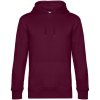 Толстовка с капюшоном унисекс King, бордовая