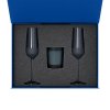 Подарочный набор свеча Enigma + 2 бокала для шампанского Sapphire в синей коробке