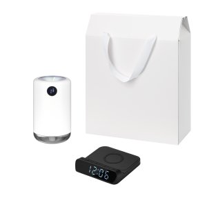 Подарочный набор Bliss, Rigel, черный (увлажнитель воздуха, зарядное устройство)