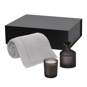 Подарочный набор Enigma, Malta Soft, серый (свеча, диффузор, плед) Подарочный набор Enigma, Malta Soft, серый (свеча, диффузор, плед)