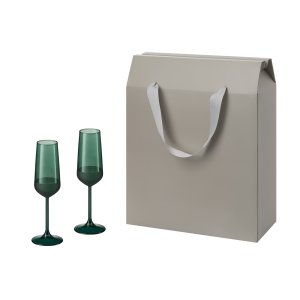 Подарочный набор 2 бокала для шампанского Emerald в большом подарочном пакете Подарочный набор 2 бокала для шампанского Emerald в большом подарочном пакете