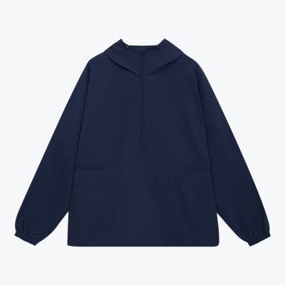 Ветровка (анорак) оверсайз унисекс RISSMAN, темно-синяя, размер M/L