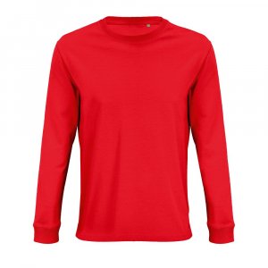 Футболка унисекс с длинным рукавом Pioneer LSL, красная Футболка унисекс с длинным рукавом Pioneer LSL, красная