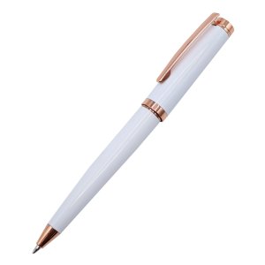 Ручка металлическая Betty, белая с золотом Ручка металлическая Betty, белая с золотом