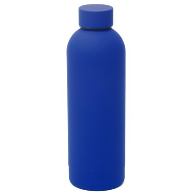 Термобутылка Perfecto софт-тач, синий.