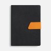 Ежедневник Boom, недатированный, черный с оранжевым
