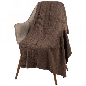 Плед Snippet, коричневый меланж Плед Snippet, коричневый меланж