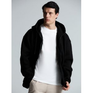 Толстовка унисекс оверсайз Zippy, черная