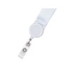 Ланъярд 2,5 см с ретрактором, белый