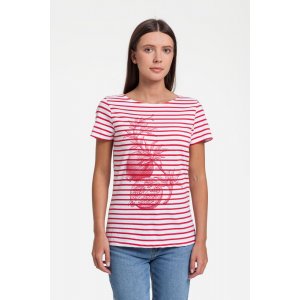 Футболка женская Grand Granat New, белая с красным Футболка женская Grand Granat New, белая с красным