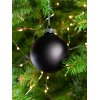 Елочный шар Finery Matt, 8 см, матовый черный
