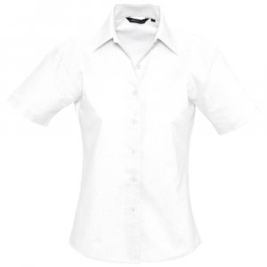 Рубашка женская с коротким рукавом Elite, белая Рубашка женская с коротким рукавом Elite, белая