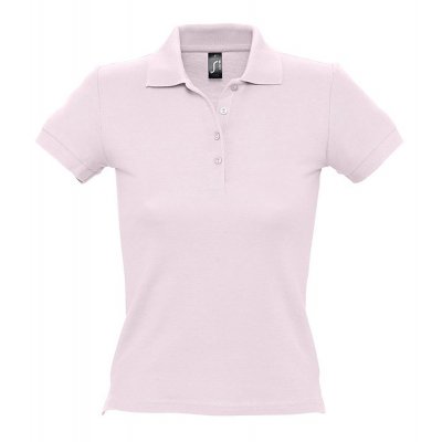 Рубашка поло женская People 210, нежно-розовая