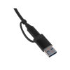 USB-хаб Link с коннектором 2-в-1 USB-C и USB-A, 2.0/3.0, черный