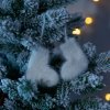 Подвеска на елку «Вьюжка», носочки, белая