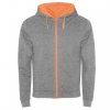 Толстовка FUJI мужская, HEATHER GREY/FLUOR ORANGE L