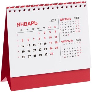 Календарь настольный Datio, красный Календарь настольный Datio, красный