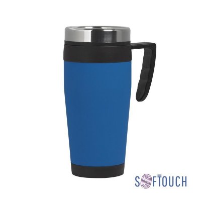 Термокружка "Австралия", покрытие soft touch, 0,4 л., зеленое яблоко , цвет синий